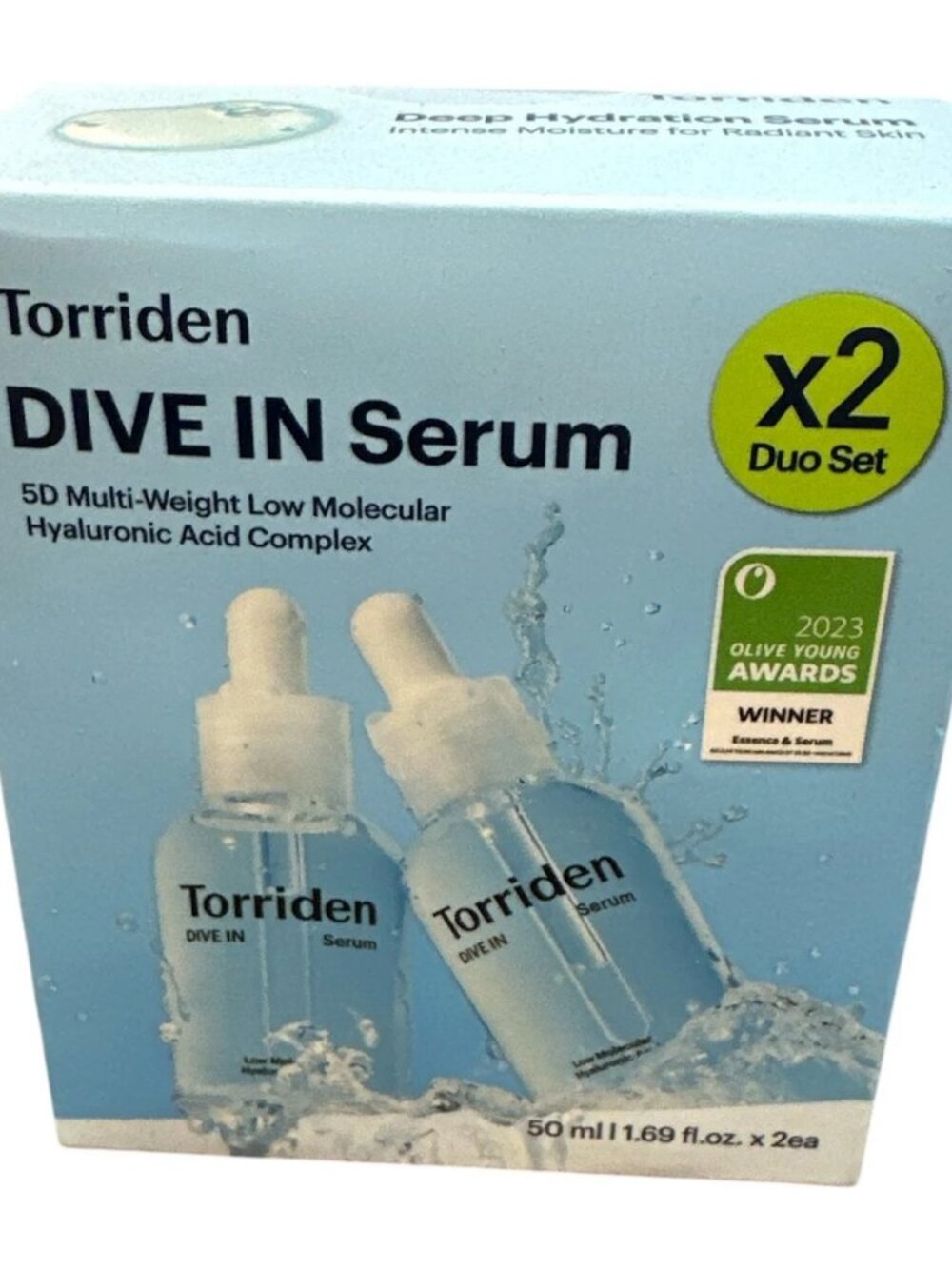 Torriden DIVE IN Hyaluronic Acid Serum 50ml(1.69 fl.oz.) * 2 (Pack of 2)